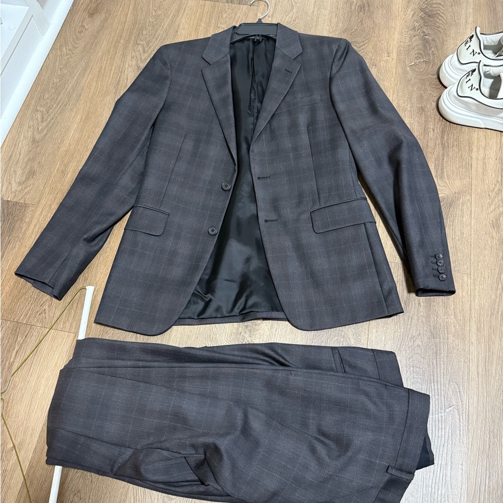 Prada Men's Gray Blazer and Suit Set